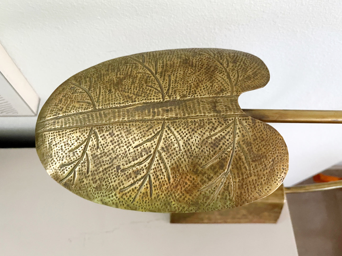 Vintage Hammered Brass Leaf Desk / Task Lamp